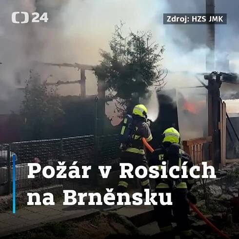 Požár pergoly v Rosicích u Brna se v úterý odpoledne rozšířil na rodinný dům. Dvě děti z něj ještě před příjezdem hasičů vyvedli lidé z okolí. Hasiči pak evakuovali imobilní seniorku a zachránili také psa a kočku. (video) | Kurzy.cz