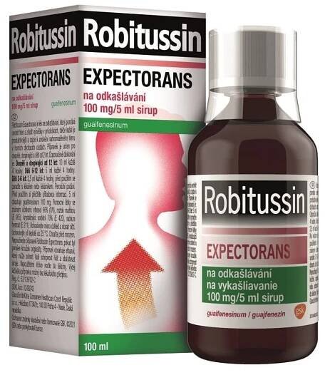 ROBITUSSIN EXPECTORANS na odkašlávání 100mg/5ml sirup 100ml - skladem