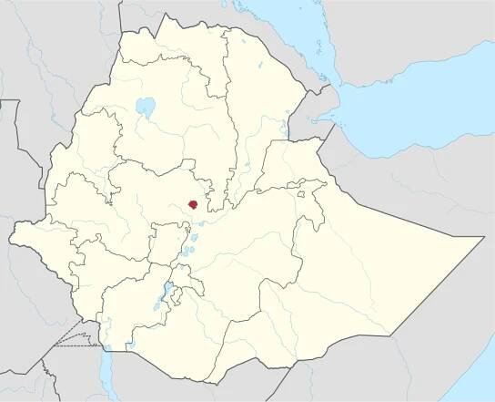 Kaart van Addis Abeba