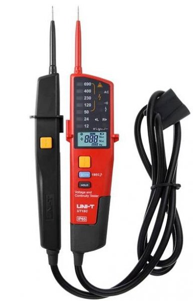 Tester napětí a tester kontinuity, UNI-T UT18C 12 V ~ 690 V AC/DC
