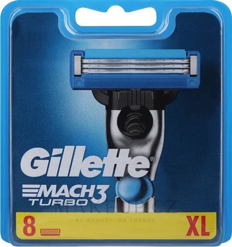 Gillette Mach3 Turbo - Vyměnitelné kazety na holení, 8 ks.