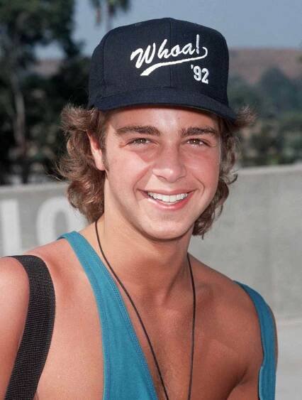 Joey Lawrence during 1992 Hollywood All-Stars Baseball Game at Dodgers Stadium in Los Angeles, California, United States. 