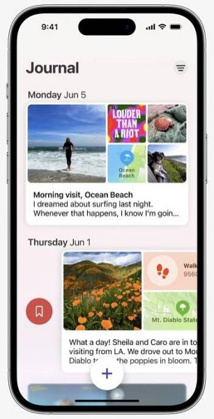 iphone journal overview