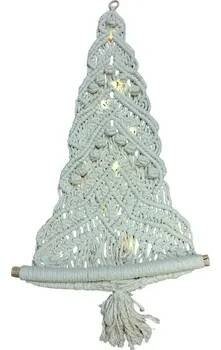 Macrame vánoční strom svítící 67cm