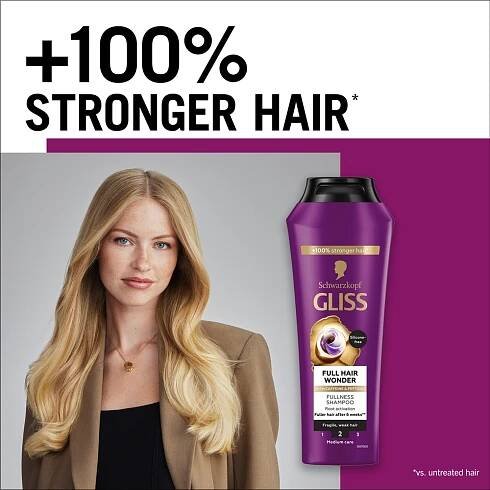 Schwarzkopf Gliss Full Hair Wonder regenerační šampon pro oslabené vlasy