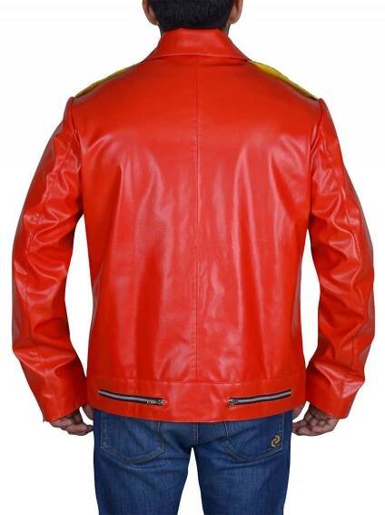 Wrestler Eric Arndt Red Leather Jacket – Films Wear