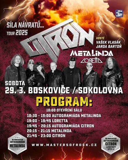 Jarní turné československých hard´n´heavy legend | Radio Čas Rock