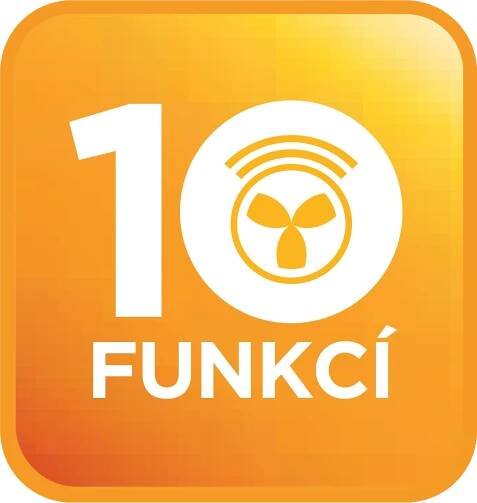 10 funkcí trouby včetně horkovzdušného pečení