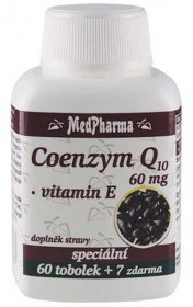 Medpharma Coenzym Q10 60 mg + vitamin E 67 tobolek