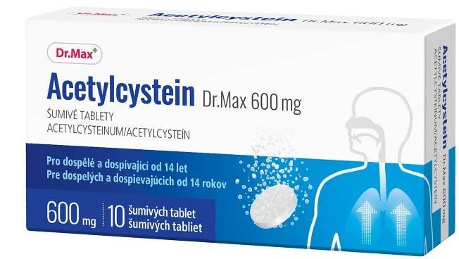 Dr. Max Acetylcystein 600 mg 10 šumivých tablet