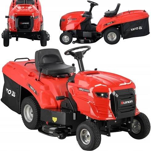 YATO BENZÍNOVÝ ZAHRADNÍ TRAKTOR 10,88 KM, SAMOJÍZDNÁ SEKAČKA S KOŠEM 220 L