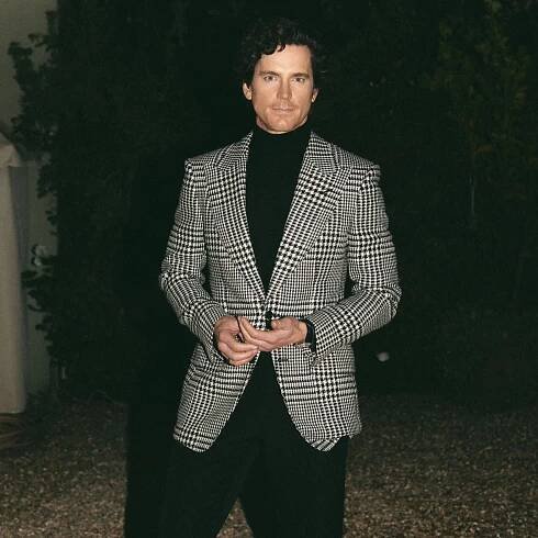 Matt Bomer Wore a Dashing '70s Heartthrob Look to the 'Maestro' Premiere