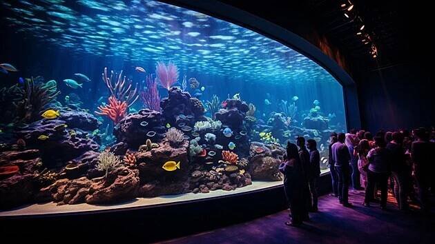 L’Aquarium v Barceloně. Najdete tu 11 000 exemplářů celkem 450 druhů ryb.
