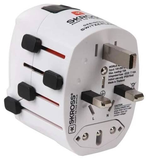Adaptér cestovní SKROSS PA34 univerzální z ČR pro 150 zemí : Půhy.cz