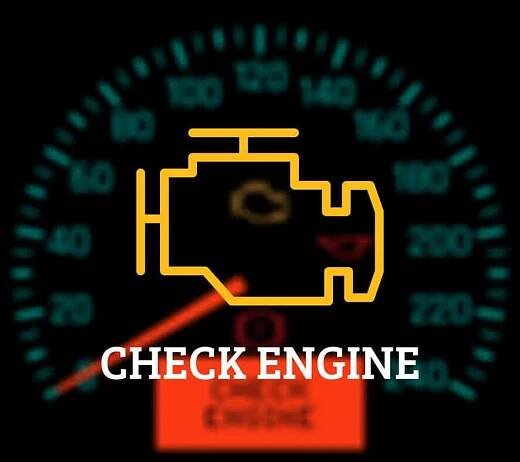 Image of a flashing check engine light