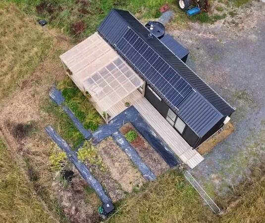 Top aerial view of the off-grid sanctuary