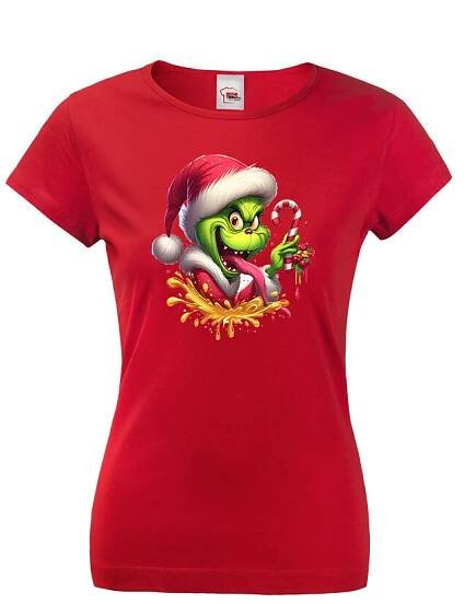 Dámské triko Grinch - skvělé vánoční triko