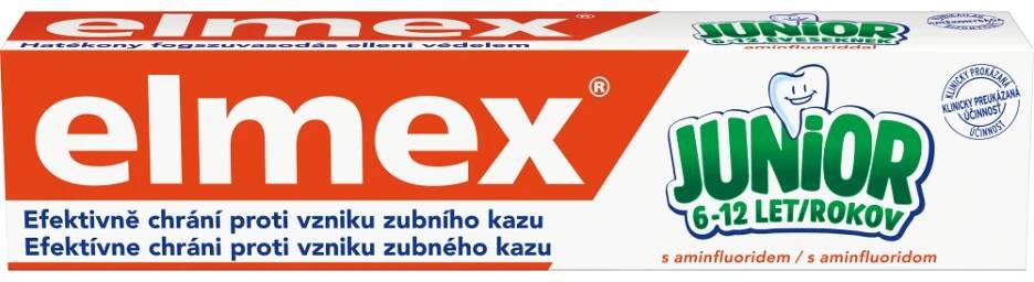 Elmex Junior Fluoridová zubní pasta pro děti 6-12 let, 75 ml