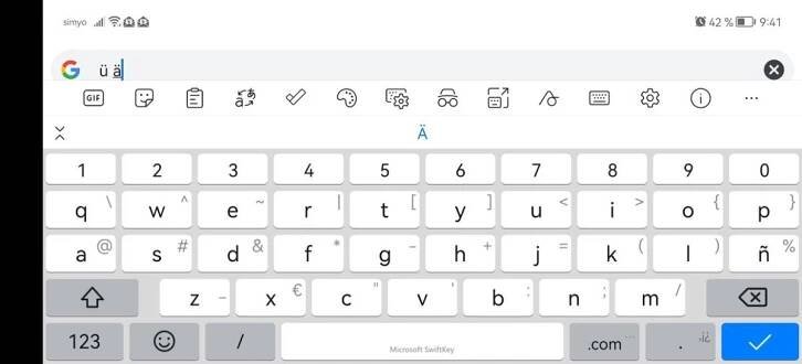 dieresis swiftkey