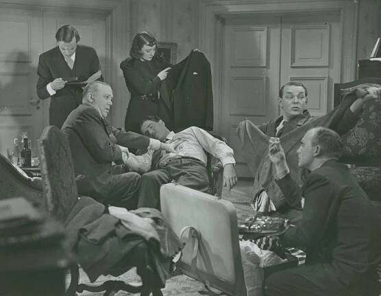 Olof Widgren, Ruth Stevens, Adolf Jahr, Åke Grönberg - En sjöman i frack - Z filmu