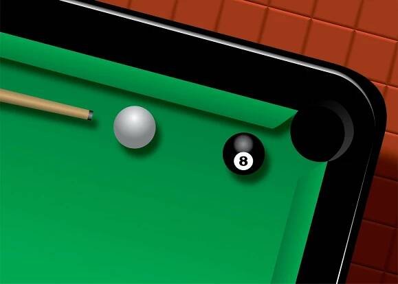 Aiming In A Snooker Game - Top of The Cue