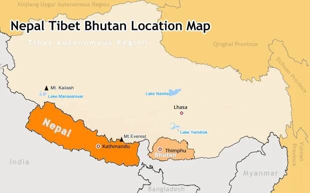 Výsledek obrázku pro bhutan map