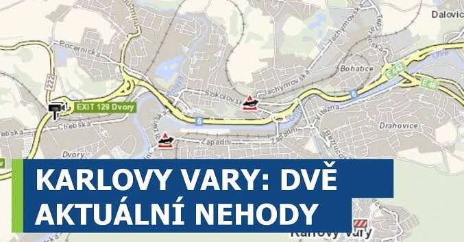 KARLOVY VARY: DVĚ AKTUÁLNÍ NEHODY