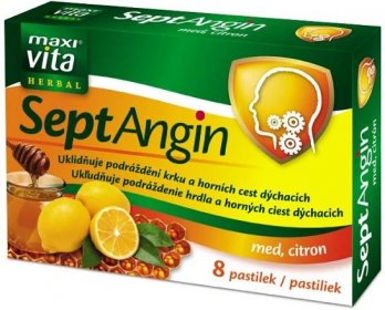 MaxiVita SeptAngin med citron 8 pastilek