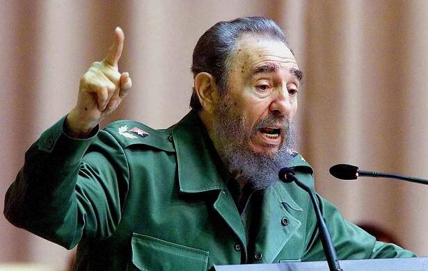 Cuban President Fidel Castro delivers a speech 02