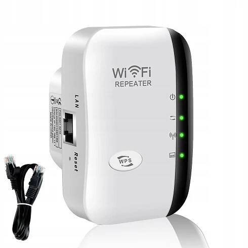 ZESILOVAČ SIGNÁLU Wi-Fi SILNÝ opakovač 300Mb/s SILNÝ DOSAH 2,4 GHz