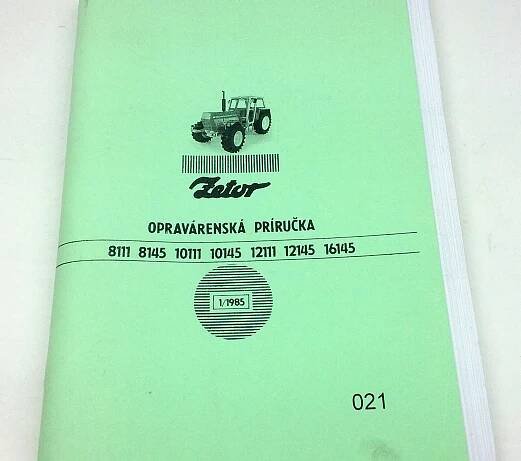Zetor 8111,8145,10111,10145,12111,12145,16145 Dílenská příručka reprint