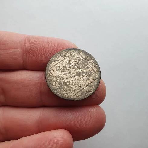 Stříbrný 7 Krejcar František II. 1802 B Přeražba z 12 Krejcaru 1795