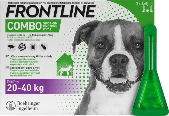 Frontline Combo Spot-On pro psy L (20-40 kg) 3 x 2.68 ml