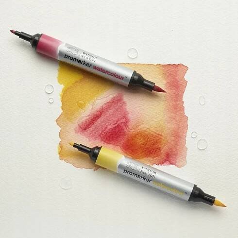 Akvarelové fixy WINSOR & NEWTON Promarker Brush & Fine, 24+1ks BASIC v pená Počet kusů v sadě 24 ks.