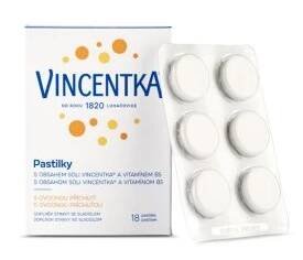 Vincentka Pastilky ovocné 18 tbl.