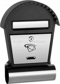 LUX14 poštovní schránka, Barva černá + nerez