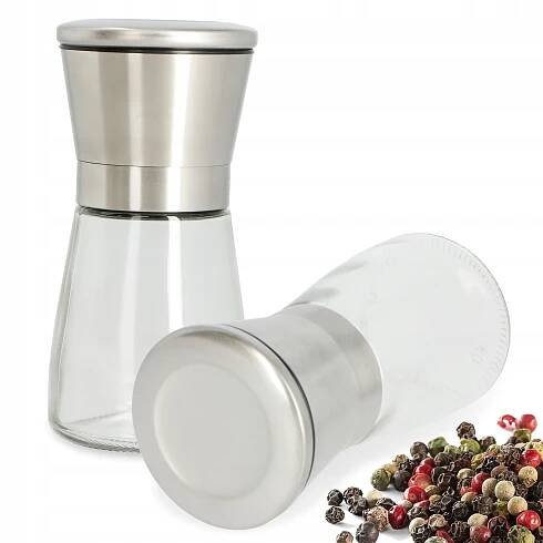 RUČNÍ MLÝNEK NA PEPŘ A SŮL 190 ml MLETÍ Drtič PZYPRAW MOCN S5 Průměr 6.5 cm