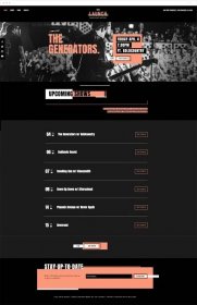Music venue website template 