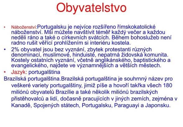 PPT - Portugalsko PowerPoint Presentation, free download - ID:3563119