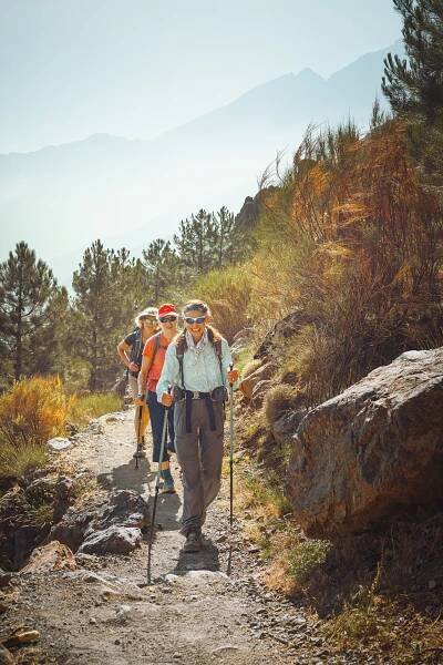 a hiking group