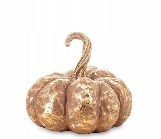 Dekorace zlatá dýně ozdobná figurka podzim Halloween