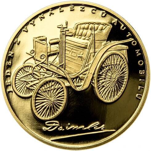 Gottlieb Daimler - 180. výročí narození zlato proof