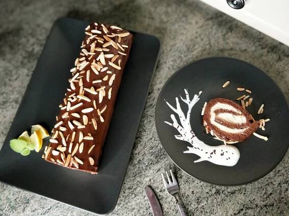 Čokoládová roláda s mascarpone