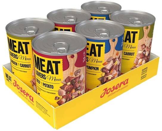 Krmivo pro psa Josera Meatlovers Menu 6 x 400 g - mix (3 druhy)