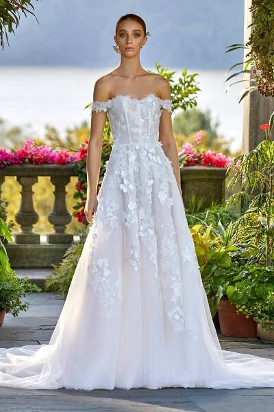 Ines Di Santo Fall 2022 Bridal Couture Collection - Carlotta Dress, Front View