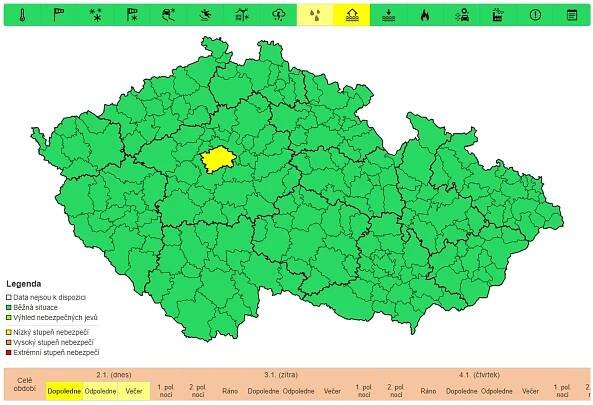 ČHMÚ zpřísnil výstrahu před povodněmi. Ve dvou okresech platilo povodňové ohrožení