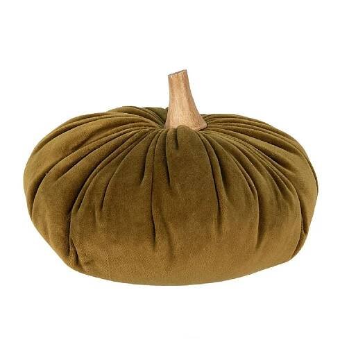 Clayre & Eef 65420 Dekorativní dýně zelená Ø 25x16 cm venkovský styl