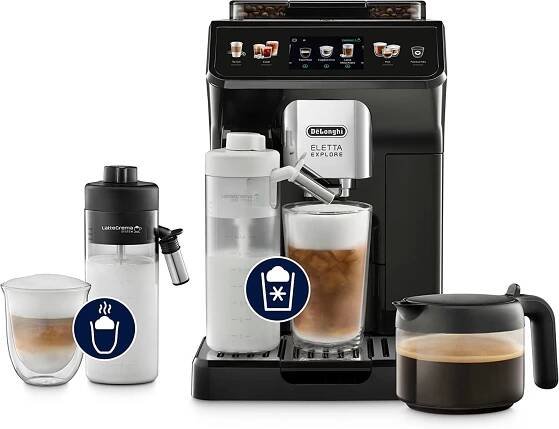 Plně automatický kávovar s nádobou na mléko De'Longhi De'Longhi Eletta https://test-vergleiche.com/produkty/plne-automaticky-kavovar-s-kontejnerem-mlicka-delonghi-delonghi-eletta/