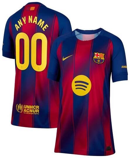  Barcelona Nike Youth 2025/26 Home Replica Custom Jersey - Blue