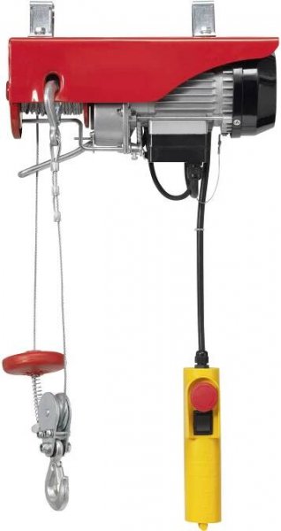 elektrický lanový kladkostroj TOOLCRAFT 1550315, 125 kg/250 kg, zdvih 12000 mm/6000 mm : Půhy.cz